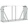 Vidaxl haardhoutopslag 180x45x100 cm gegalvaniseerd staal zilverkleur