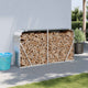Vidaxl haardhoutopslag 180x45x100 cm gegalvaniseerd staal zilverkleur