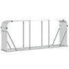 Vidaxl haardhoutopslag 234x45x100 cm gegalvaniseerd staal zilverkleur