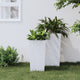Vidaxl plantenbak met uitneembare bak rattan-look 11 26,5 l pp wit