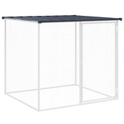 Vidaxl kippenhok met dak 103x98x90 cm gegalvaniseerd staal antraciet - afbeelding 2