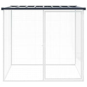 Vidaxl kippenhok met dak 103x98x90 cm gegalvaniseerd staal antraciet - afbeelding 3