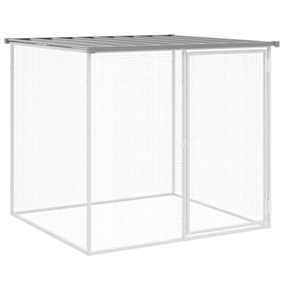 Vidaxl kippenhok met dak 103x98x90 cm gegalvaniseerd staal lichtgrijs