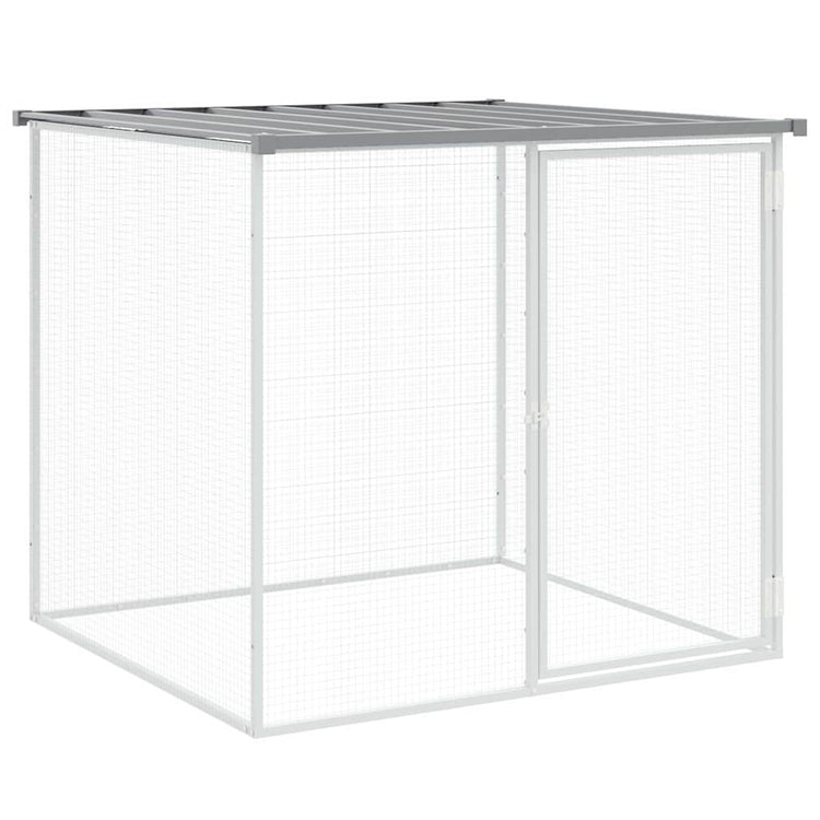 Vidaxl kippenhok met dak 103x98x90 cm gegalvaniseerd staal lichtgrijs
