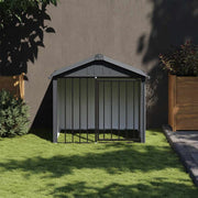 Vidaxl hondenhok met dak 117x103x102 cm gegalvaniseerd staal zwart - afbeelding 1