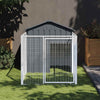 Vidaxl hondenhok met dak 117x201x123 cm gegalvaniseerd staal antraciet