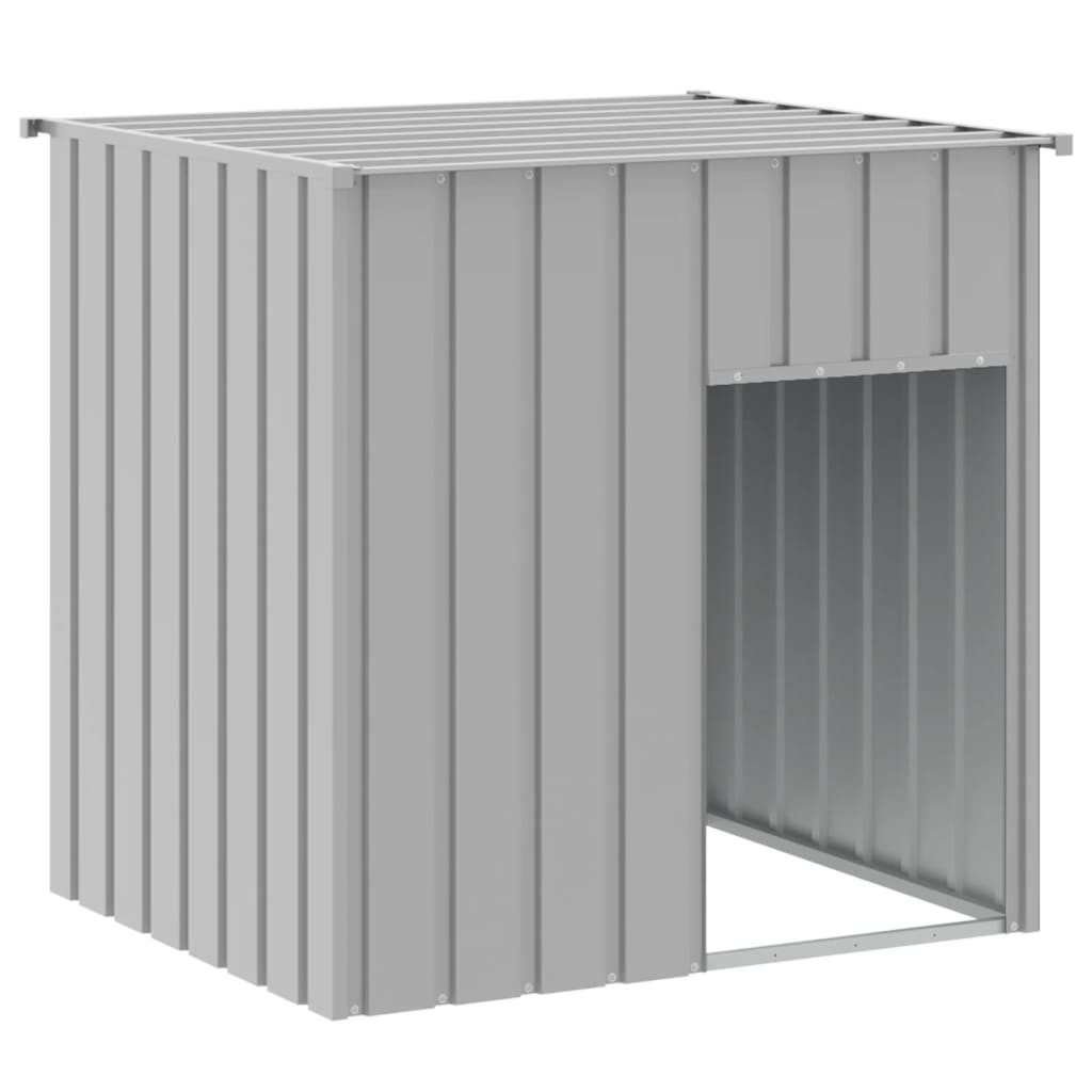 Vidaxl hondenhok met dak lichtgrijs 110x103x109 cm gegalvaniseerd staal