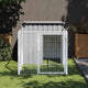 Vidaxl hondenhok met ren lichtgrijs 110x201x110 cm gegalvaniseerd staal