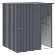 VidaXL Hondenhok met dak 165x153x181 cm gegalvaniseerd staal antraciet - afbeelding 2