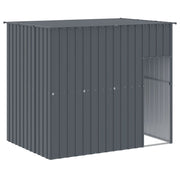 VidaXL Hondenhok met dak 214x153x181 cm gegalvaniseerd staal antraciet - afbeelding 2