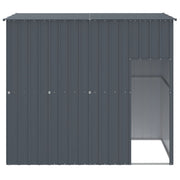 VidaXL Hondenhok met dak 214x153x181 cm gegalvaniseerd staal antraciet - afbeelding 3