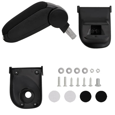 Vidaxl autoarmsteun voor renault clio lhd mk4 (2013) 15x35x(30-47) cm abs zwart