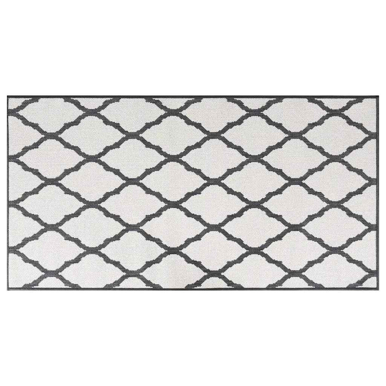 Vidaxl buitenkleed omkeerbaar 80x150 cm grijs en wit