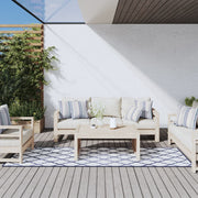 Vidaxl buitenkleed omkeerbaar 80x250 cm marineblauw en wit - afbeelding 1