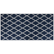 Vidaxl buitenkleed omkeerbaar 100x200 cm marineblauw en wit - afbeelding 3