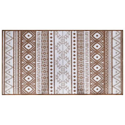 Vidaxl buitenkleed omkeerbaar 80x150 cm bruin en wit