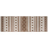 Vidaxl buitenkleed omkeerbaar 80x250 cm bruin en wit