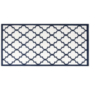 Vidaxl buitenkleed omkeerbaar 80x150 cm marineblauw en wit - afbeelding 2