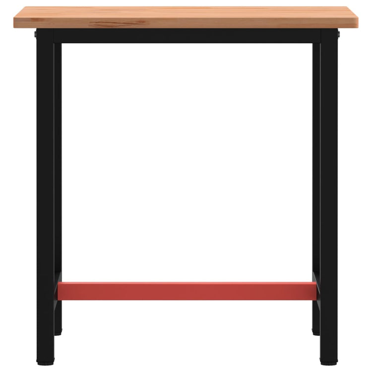 Vidaxl werkbank 80x55x81,5 cm massief beukenhout en metaal