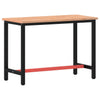 Vidaxl werkbank 115x55x81,5 cm massief beukenhout en metaal