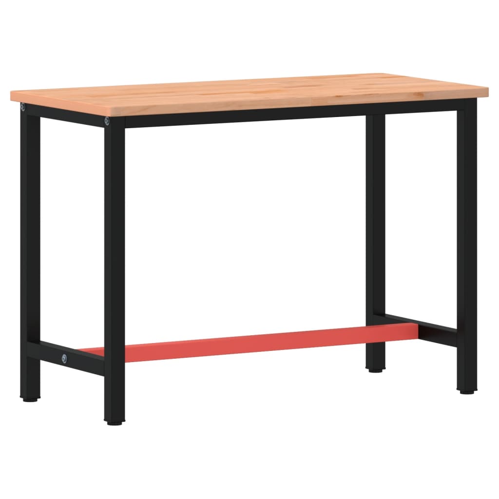 Vidaxl werkbank 115x55x81,5 cm massief beukenhout en metaal