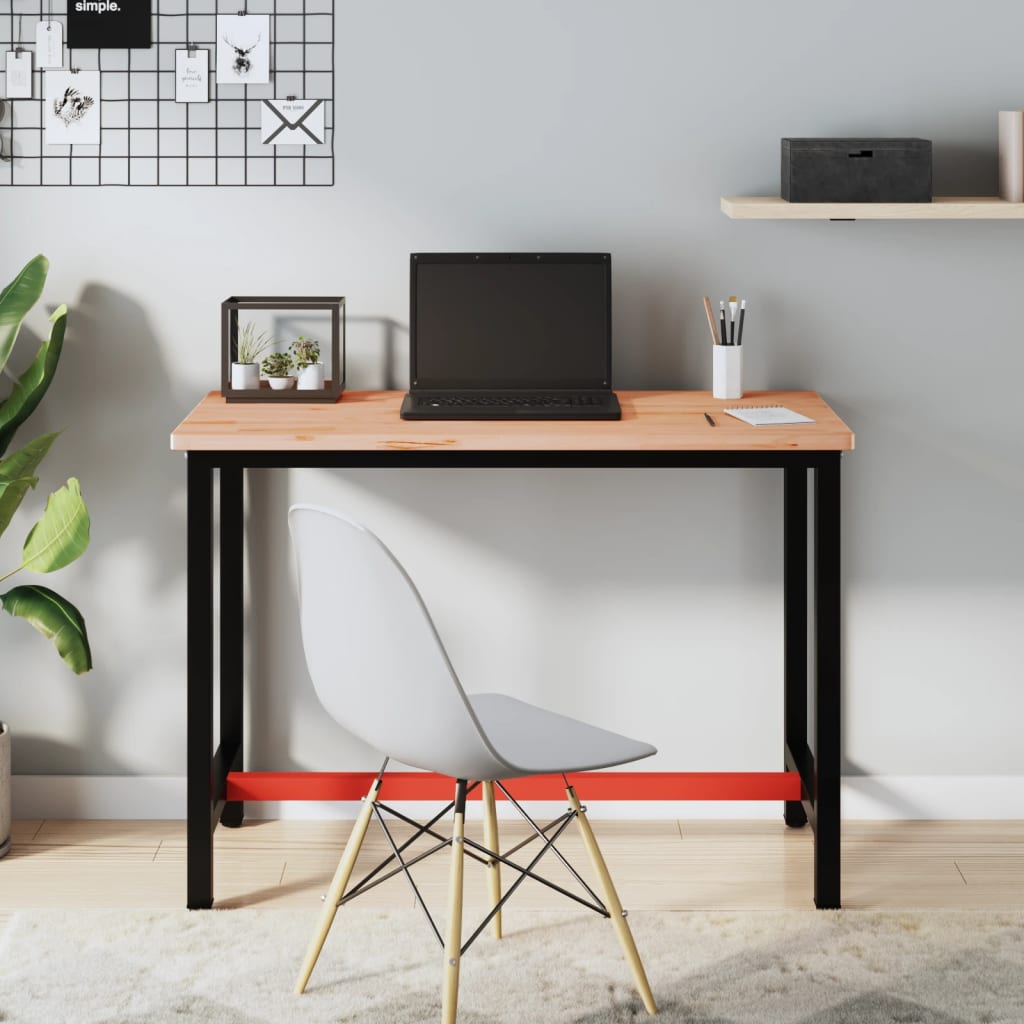 Vidaxl werkbank 115x55x81,5 cm massief beukenhout en metaal