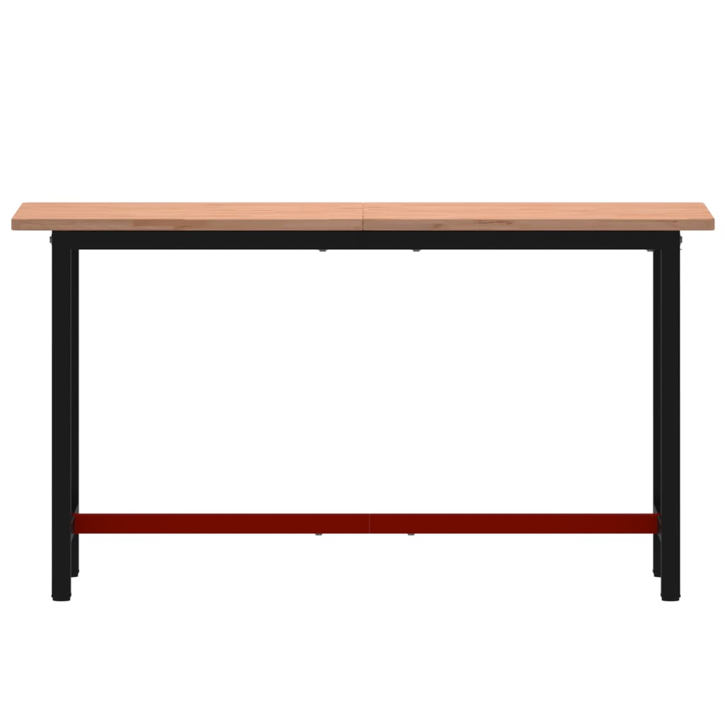 Vidaxl werkbank 150x55x81,5 cm massief beukenhout en metaal