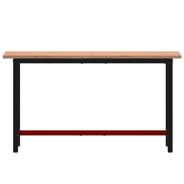 Vidaxl werkbank 150x55x81,5 cm massief beukenhout en metaal