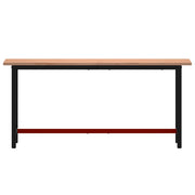VidaXL Werkbank 180x55x81,5 cm massief beukenhout en metaal - afbeelding 3