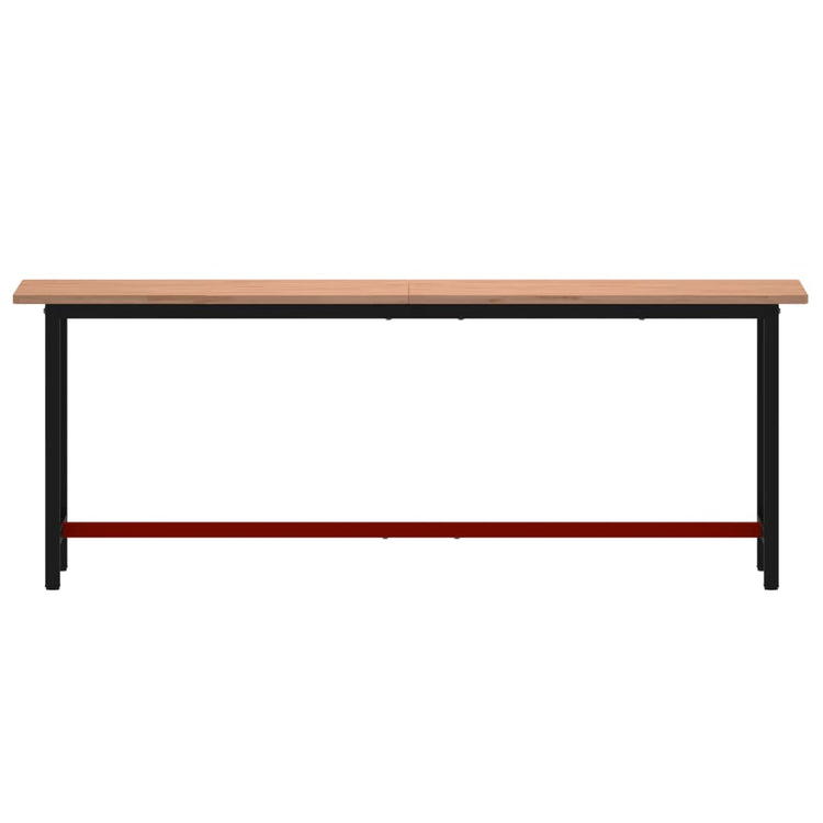 VidaXL Werkbank 220x55x81,5 cm massief beukenhout en metaal