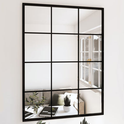 Vidaxl wandspiegels 2 st 80x60 cm metaal zwart