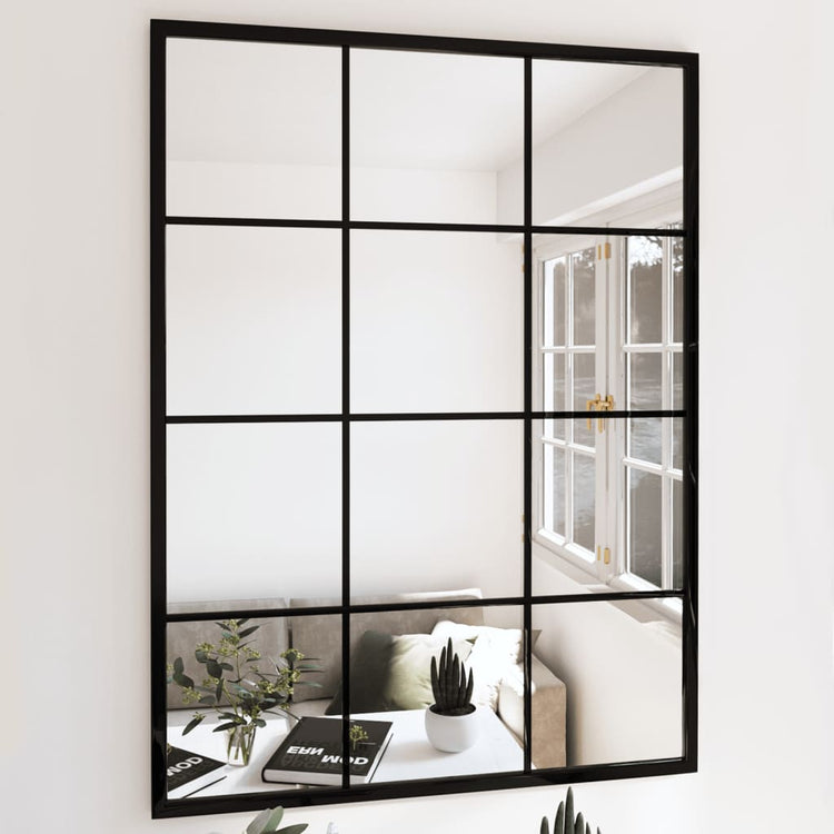 Vidaxl wandspiegels 3 st 80x60 cm metaal zwart