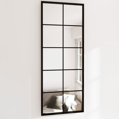 Vidaxl wandspiegels 2 st 100x40 cm metaal zwart