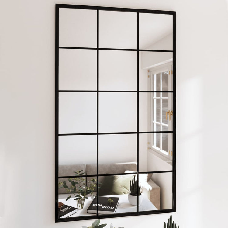 Vidaxl wandspiegels 3 st 100x60 cm metaal zwart