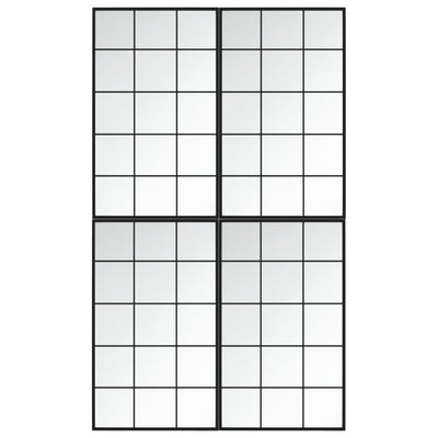 Vidaxl wandspiegels 4 st 100x60 cm metaal zwart