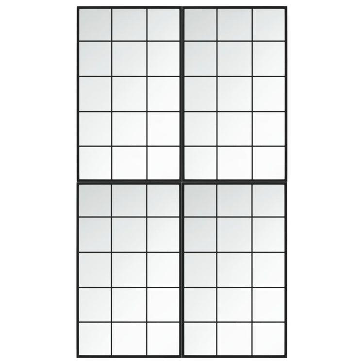 Vidaxl wandspiegels 4 st 100x60 cm metaal zwart
