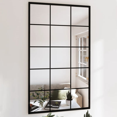 Vidaxl wandspiegels 4 st 100x60 cm metaal zwart