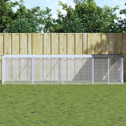 Vidaxl kippenhok met dak 403x98x90 cm gegalvaniseerd staal antraciet - afbeelding 1