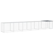 VidaXL Kippenhok met dak 603x98x90 cm gegalvaniseerd staal antraciet - afbeelding 2