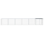 VidaXL Kippenhok met dak 603x98x90 cm gegalvaniseerd staal antraciet - afbeelding 3