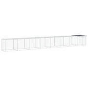 VidaXL Kippenhok met dak 803x98x90 cm gegalvaniseerd staal antraciet - afbeelding 2