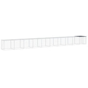 VidaXL Kippenhok met dak 1003x98x90 cm gegalvaniseerd staal antraciet - afbeelding 2