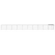VidaXL Kippenhok met dak 1003x98x90 cm gegalvaniseerd staal antraciet - afbeelding 3