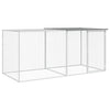 Vidaxl kippenhok met dak 203x98x90 cm gegalvaniseerd staal lichtgrijs