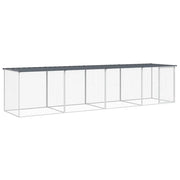 VidaXL Kippenhok met dak 403x98x90 cm gegalvaniseerd staal antraciet - afbeelding 2