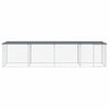 VidaXL Kippenhok met dak 403x98x90 cm gegalvaniseerd staal antraciet