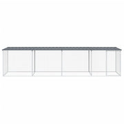 VidaXL Kippenhok met dak 403x98x90 cm gegalvaniseerd staal antraciet - afbeelding 3