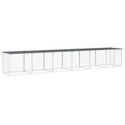VidaXL Kippenhok met dak 603x98x90 cm gegalvaniseerd staal antraciet - afbeelding 2