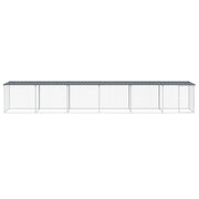 VidaXL Kippenhok met dak 603x98x90 cm gegalvaniseerd staal antraciet - afbeelding 3