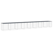 VidaXL Kippenhok met dak 803x98x90 cm gegalvaniseerd staal antraciet - afbeelding 2